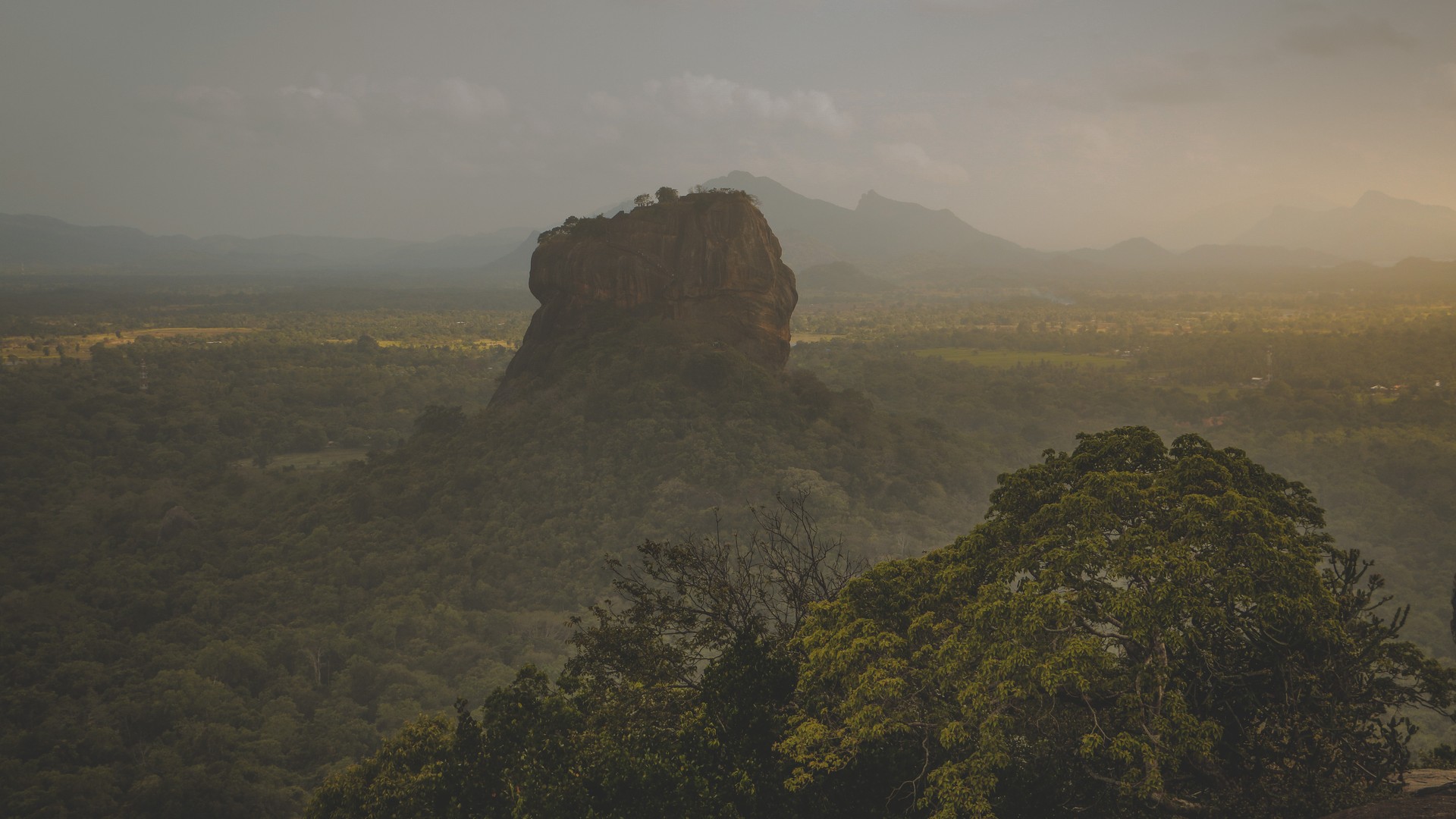 Sigiriya rock fortress at sunrise, Sri Lanka